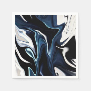 Serviette En Papier Abstract elegant fluide marble liquide