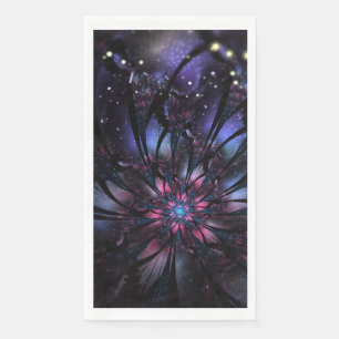 Serviette En Papier Abstract fractal flower design.