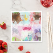 Serviette En Papier Abstract Geometric Low Poly Mosaic (En situation)