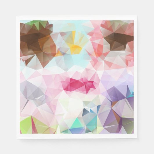 Serviette En Papier Abstract Geometric Low Poly Mosaic (Devant)