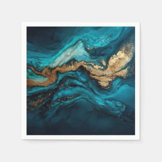 Serviette En Papier Abstract marine 