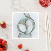 Serviette En Papier Abstract Modern Turquoise Brown Gold Elegance (En situation)