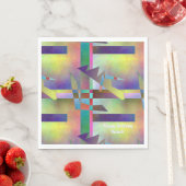Serviette En Papier Abstract Pattern Adult Any Age Birthday Party (En situation)