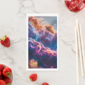 Serviette En Papier Abstract Space Nebula Art - Colorful Cosmic (En situation)