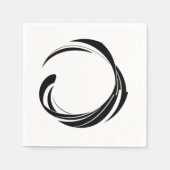 Serviette En Papier Abstract Swirl Circle Design – curved ring artwork (Devant)
