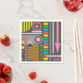 Serviette En Papier Abstract Technology Control Panel Pattern (En situation)