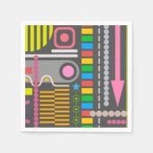 Serviette En Papier Abstract Technology Control Panel Pattern (Devant)