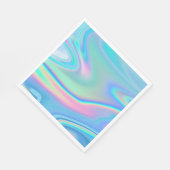 Serviette En Papier Abstrait arc-en-ciel holographique (Coin)