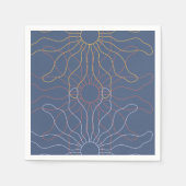 Serviette En Papier Abstrait chevauchement des rayons solaires ardoise (Devant)