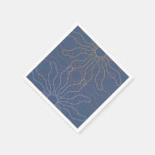Serviette En Papier Abstrait chevauchement des rayons solaires ardoise (Coin)