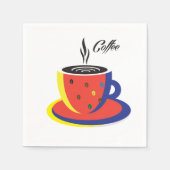 Serviette En Papier Abstrait "Coffee Cup" Pop Art tendance stylish (Devant)