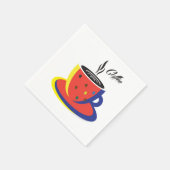 Serviette En Papier Abstrait "Coffee Cup" Pop Art tendance stylish (Coin)