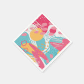 Serviette En Papier Abstrait coloré (Coin)