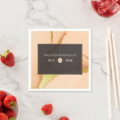 Serviette En Papier Abstrait de corail moderne 💡 Mariage d'huile d'en (En situation)