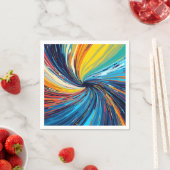 Serviette En Papier Abstrait de couleur (En situation)