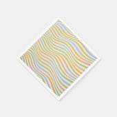Serviette En Papier Abstrait de couleur rayée (Coin)