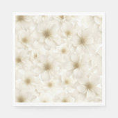 Serviette En Papier Abstrait floral d'ivoire doux (Devant)