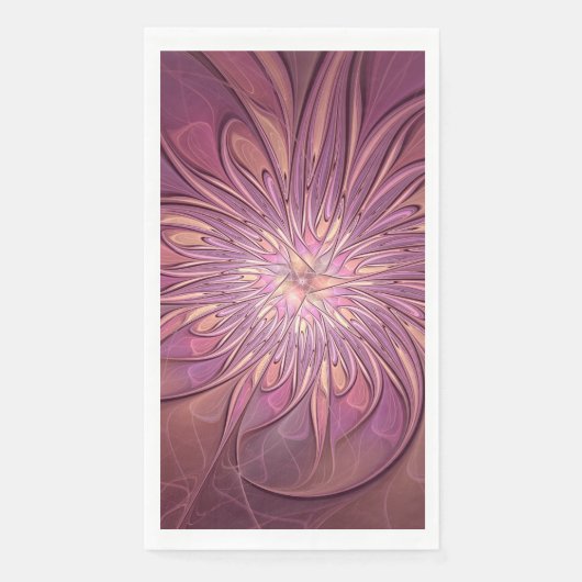 Serviette En Papier Abstrait Floral Fractal Art Berry couleurs (Devant)