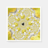 Serviette En Papier Abstrait Gold Fractal (Devant)
