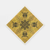 Serviette En Papier Abstrait Goth Tribal Line Dessin Motif répété (Coin)