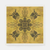 Serviette En Papier Abstrait Goth Tribal Line Dessin Motif répété (Devant)