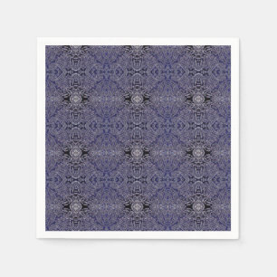 Serviette En Papier Abstrait Jungle-Blue