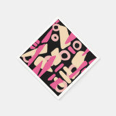 Serviette En Papier Abstrait mélange de formes modernes (Coin)