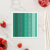 Serviette En Papier Abstrait moderne géométrique ornementale rétro pat (En situation)