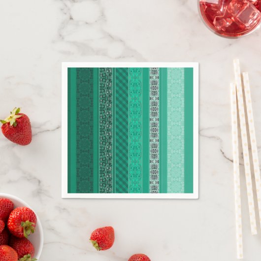 Serviette En Papier Abstrait moderne géométrique ornementale rétro pat (En situation)