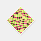 Serviette En Papier Abstrait moderne géométrique rayé brillant été (Coin)