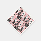 Serviette En Papier Abstrait moderne Motif oeil et lèvres (Coin)