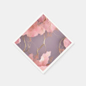 Serviette En Papier Abstrait moderne sur marbre rose (Coin)