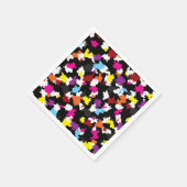 Serviette En Papier Abstrait noir coloré irrégulier (Coin)