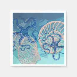 Serviette En Papier Abstrait Papier à imprimer de la mer Bleue Noire C