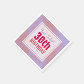 Serviette En Papier Abstrait Pastel 30e Anniversaire Papier Napkins 8 (Coin)