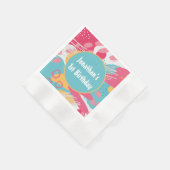 Serviette En Papier Abstrait Personnalisé Coloré (Coin)