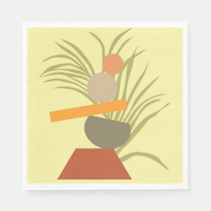 Serviette En Papier Abstrait plaisir botanique