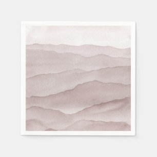 Serviette En Papier Abstrait poussiéreux rose montagnes mariage
