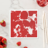 Serviette En Papier Abstrait rouge et blanc (En situation)