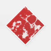 Serviette En Papier Abstrait rouge et blanc (Coin)