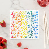 Serviette En Papier Abstrait Terrazzo Mosaic coloré Rainbow Motif (En situation)