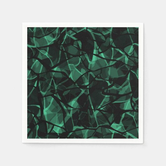 Serviette En Papier abstrait vert (Devant)