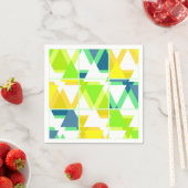 Serviette En Papier Abstrait vert jaune (En situation)