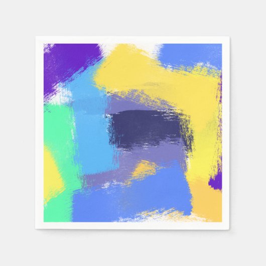 Serviette En Papier Abstraits traits de brosse dynamiques (Devant)