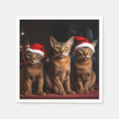 Serviette En Papier Abyssinian près de la cheminée Noël (Devant)