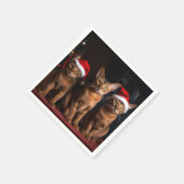 Serviette En Papier Abyssinian près de la cheminée Noël (Coin)