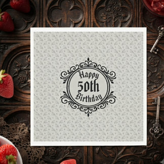 Serviette En Papier Académie Sombre Ardoise Gothique Corbeau