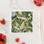 Serviette En Papier Acanthus, un motif de William Morris, (En situation)