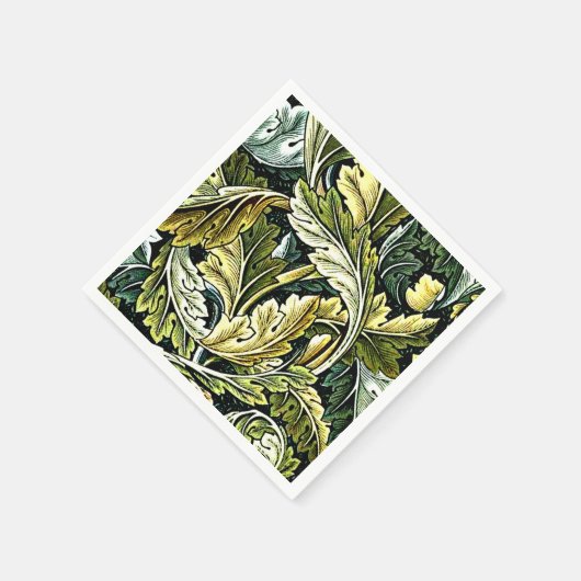 Serviette En Papier Acanthus, un motif de William Morris, (Coin)