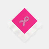 Serviette En Papier Accent Chrome Parties scintillant Style rose Ruban (Coin)